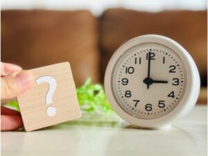 疑問ブロックと時計