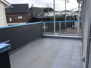 ルーフバルコニー床の防水施工